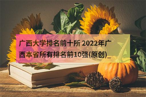 广西大学排名前十所 2022年广西本省所有排名前10强(原创)_-1