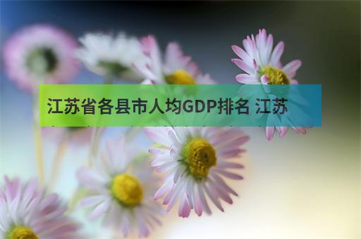 江苏省各县市人均GDP排名 江苏各县市gdp经济排名表_高职招-2