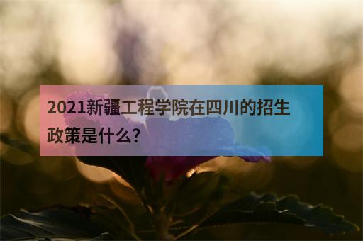 2021新疆工程学院在四川的招生政策是什么？-1