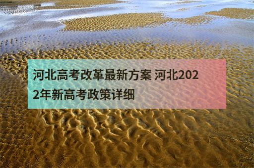 河北高考改革最新方案 河北2022年新高考政策详细-3