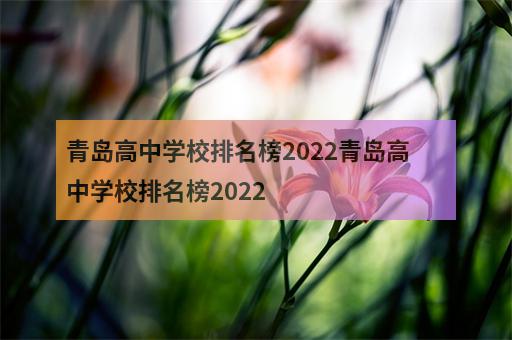 青岛高中学校排名榜2022青岛高中学校排名榜2022-2