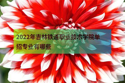 2022年吉林鐵道職業技術學院單招專業有哪些-1